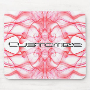 Benutzerdefinierter Name Roter Rauch Symmetrisch W Mousepad