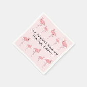 Benutzerdefinierter Name Ruhestandsfeier Rosa Flam Serviette (Ecke)