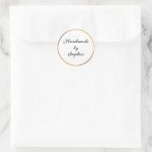 benutzerdefinierter Name  Runder Aufkleber (Tasche)