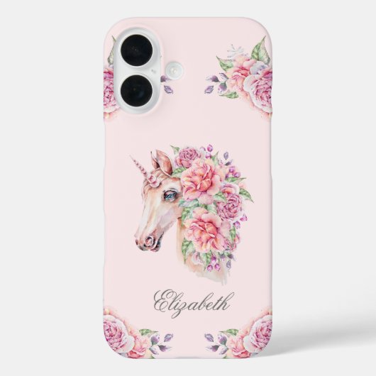 Benutzerdefinierter Name Rustikale Wasserfarbe Flo Case-Mate iPhone Hülle (Rückseite)