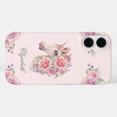 Benutzerdefinierter Name Rustikale Wasserfarbe Flo Case-Mate iPhone Hülle (Rückseite (Horizontal))