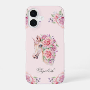 Benutzerdefinierter Name Rustikale Wasserfarbe Flo iPhone 16 Hülle