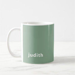 Benutzerdefinierter Name Sage Green Tasse Person