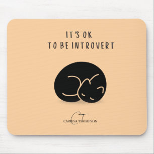 Benutzerdefinierter Name Schlafende Katze Es Ist O Mousepad