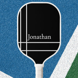 Benutzerdefinierter Name Schwarz-Weiß-Pickleball-S Pickleball Schläger