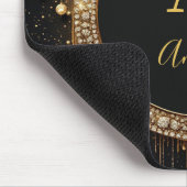 Benutzerdefinierter Name Schwarzer Glitter Monogra Mousepad (Ecke)