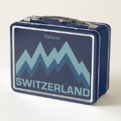 Benutzerdefinierter Name SCHWEIZ Metall Brotdose (Rückseite)