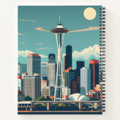 Benutzerdefinierter Name Seattle Washington Notizblock (Rückseite)