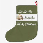 Benutzerdefinierter Name Skandinavischer Weihnacht Großer Weihnachtsstrumpf (Rückseite)