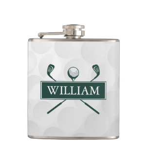 Benutzerdefinierter Name Smaragdgrüne Clubs und Ba Flachmann