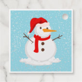 Benutzerdefinierter Name Snowman Glitzer Geschenkanhänger (Rückseite)