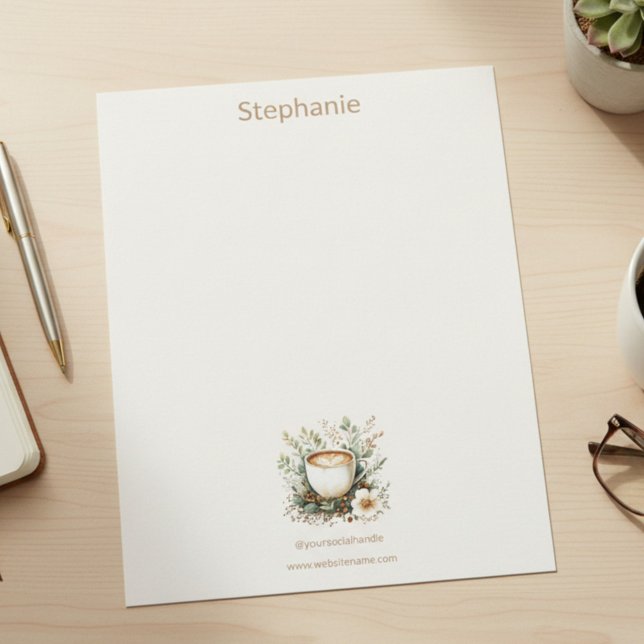 Benutzerdefinierter Name, Social Handle und Websit Briefbogen (Von Creator hochgeladen)
