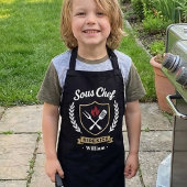 Benutzerdefinierter Name Sous-Chef Sidekick Kinder Schürze