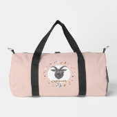 Benutzerdefinierter Name Sternzeichen Steinbock Duffle Bag (Vorderseite)