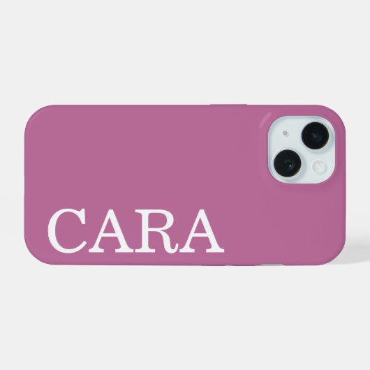 Benutzerdefinierter Name Stylisch Minimal Monogram iPhone 15 Hülle (Rückseite (Horizontal))