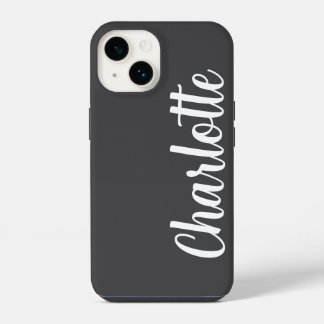 Benutzerdefinierter Name Stylisch Modern Minimal G iPhone 14 Hülle
