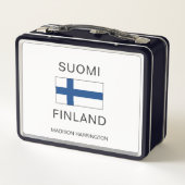 Benutzerdefinierter Name Suomi Finnland Metall Brotdose (Rückseite)