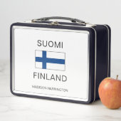 Benutzerdefinierter Name Suomi Finnland Metall Brotdose (Beispiel)