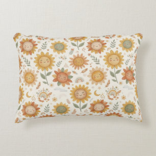 Benutzerdefinierter Name Süße Boho Sonnenblume Kin Dekokissen