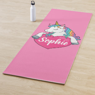 Benutzerdefinierter Name, Süße Einhorn-Yogamatte Yogamatte