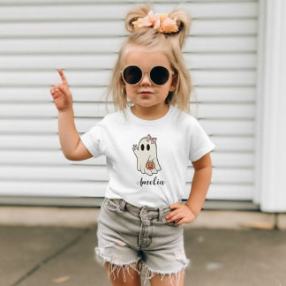 Benutzerdefinierter Name Süßer Geist Rosa Hallowee T-Shirt