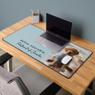 Benutzerdefinierter Name Süßer Hund Foto Lustiger  Schreibtischunterlage