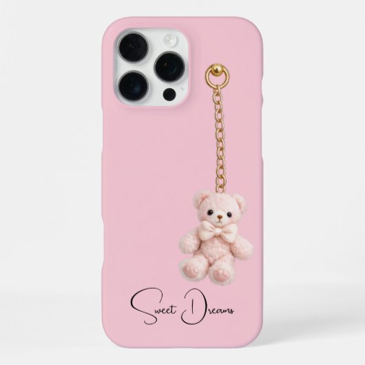 Benutzerdefinierter Name Süßer Teddy iPhone 16 Pro Hülle (Rückseite)