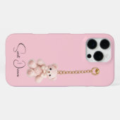 Benutzerdefinierter Name Süßer Teddy iPhone 16 Pro Hülle (Rückseite (Horizontal))