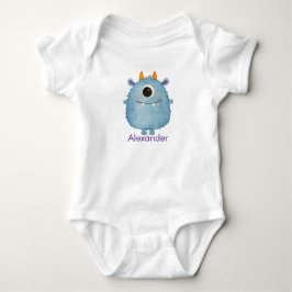Benutzerdefinierter Name Süßes einäugiges Monster Baby Strampler