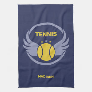 Benutzerdefinierter Name Tennisball mit Flügeln Geschirrtuch