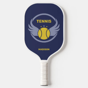 Benutzerdefinierter Name Tennisball mit Flügeln Pickleball Schläger