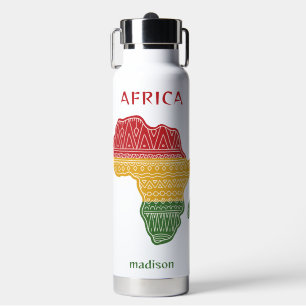 Benutzerdefinierter Name & Text Afrika Trinkflasche