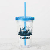 Benutzerdefinierter Name & Text ALASKA Acryltrinkbecher (Vorderseite)