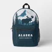 Benutzerdefinierter Name & Text ALASKA Bedruckter Rucksack (Vorderseite)