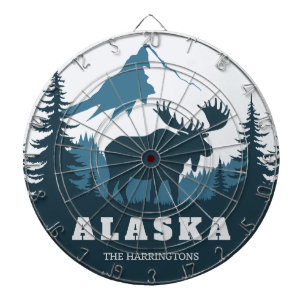 Benutzerdefinierter Name & Text ALASKA Dartscheibe