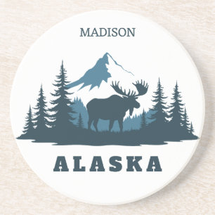 Benutzerdefinierter Name & Text ALASKA Getränkeuntersetzer