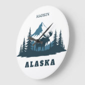 Benutzerdefinierter Name & Text ALASKA Große Wanduhr (Winkel)