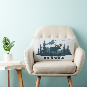 Benutzerdefinierter Name & Text ALASKA Lendenkissen