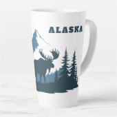 Benutzerdefinierter Name & Text ALASKA Milchtasse (Rechte Ecke)
