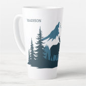 Benutzerdefinierter Name & Text ALASKA Milchtasse (Linke Ecke)
