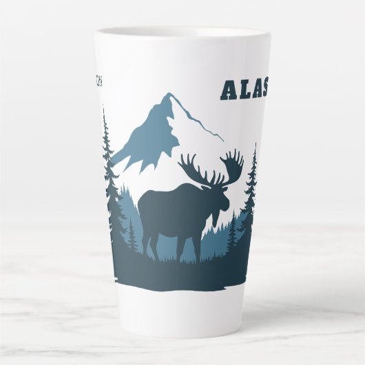 Benutzerdefinierter Name & Text ALASKA Milchtasse (Vorderseite)