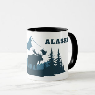 Benutzerdefinierter Name & Text ALASKA Tasse