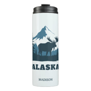 Benutzerdefinierter Name & Text ALASKA Thermosbecher