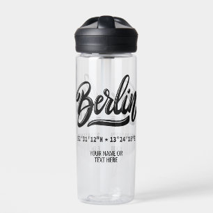 Benutzerdefinierter Name / Text Berlin Deutschland Trinkflasche