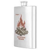 Benutzerdefinierter Name & Text Camping Flachmann (Links)