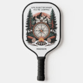 Benutzerdefinierter Name & Text Camping Pickleball Schläger (Rückseite)