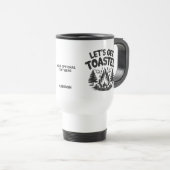 Benutzerdefinierter Name & Text Camping Reisebecher (VorderseiteRechts)