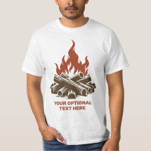 Benutzerdefinierter Name & Text Camping T-Shirt