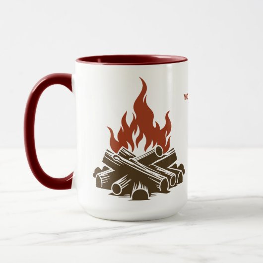 Benutzerdefinierter Name & Text Camping Tasse (Links)