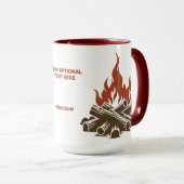 Benutzerdefinierter Name & Text Camping Tasse (VorderseiteRechts)